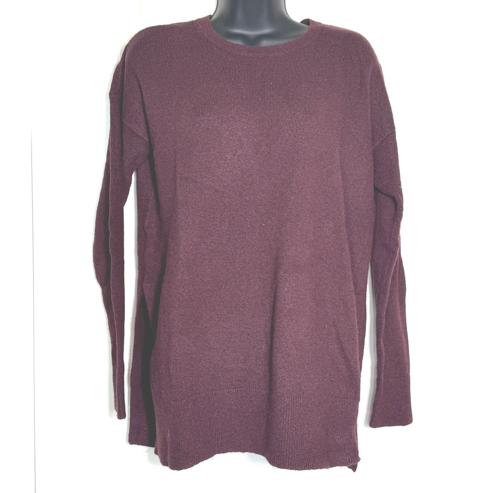 LOFT Women's Sweater Size S Plum Purple Long Sleeve Knit Pullover Top